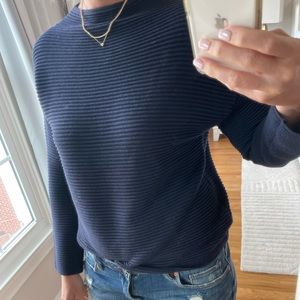 H&M blue ribbed sweater